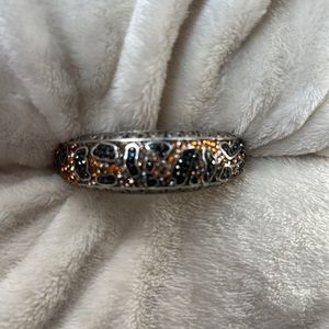 Brighton Leopard Swarovski Hinge Oval Bracelet